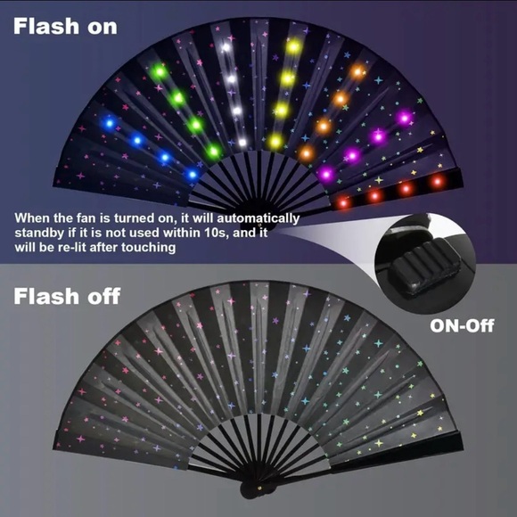 USB Rechargeable LED Starry Night Fan - Picture 4 of 6